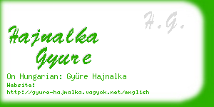 hajnalka gyure business card